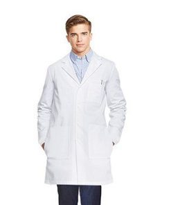 Microfiber labcoat unisex full sleeve with plastic buttons 3 front pockets with side inside pockets(access to pockets from side) (100% polyester) in 36 38 40 42 lengths